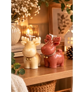 Geyik Mum - Mumelia Candles Doğal Soya, El Yapımı, Dekoratif