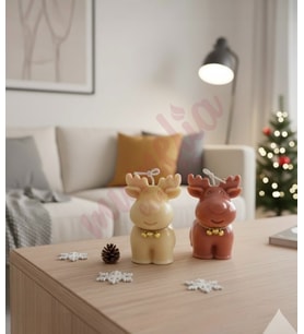 Mumelia Candles Geyik Formunda - Doğal Soya Dekoratif Mum