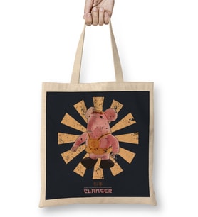 Clanger Retro Japanese Bez Çanta Uzun Saplı
