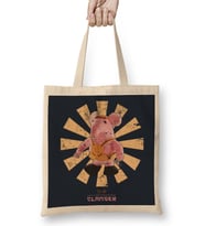 Clanger Retro Japanese Bez Çanta Uzun Saplı