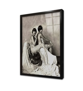 Dolly Sisters Çerçeveli Cam Tablo