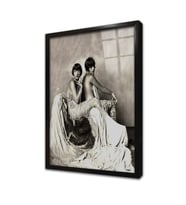 Dolly Sisters Çerçeveli Cam Tablo