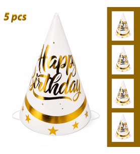 5 Li Happy Birthday Parti Şapkası
