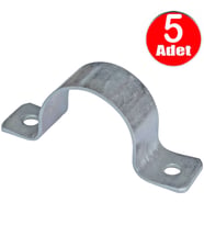 No:8 Çiftli Sac Kablo Kroşe 35mm Demir Köprü Metal Boru Tutma Bağlama Kelepçesi -5Adet
