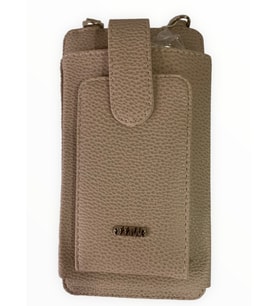 Ollbag OL-2037 Kadın Zincir Askılı Mini Çanta Cüzdan (Sütlü Kahve)