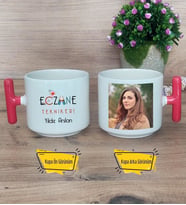 Eczane Teknikeri Kupa Bardak Fotoğraflı T Kırmızı Kulplu Eczacılar Günü Tıp Bayramı Hediyesi