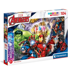 Clementoni  104 Parça Brilliant Puzzle  Marvel 20181