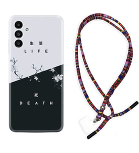 Samsung A23 A31 A32 A50 A51 A52 A53 A70 Kılıf Boyun Asklı Rasta Silikon Life and Death 1339