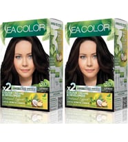 Sea Color Amonyaksız, Vegan, Doğal, Besleyici Kalıcı Saç Boyası%100 Beyaz Kapama (1 Paket 2 X 50 Ml