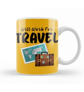 funny Travel gift design lover Trippin Wanderlust Journey Adventurer Vacation Kupa Bardak Porselen