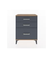 Arges Komodin 3 Çekmeceli 60x30x80 Çam-Antrasit