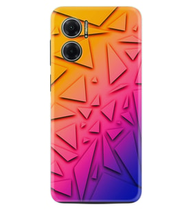 Xiaomi Redmi Note 11E Kılıf Silikon Desen Özel Seri Üçgenler 1635