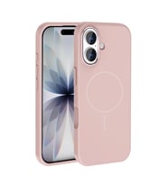 Apple iPhone 17 Uyumlu Kılıf M-Safe Şarj Özellikli Metal Kamera Çerçeveli Zore Edi Silikon Kapak (Rose Gold Altın)