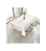 Pano Lace Pamuklu Masa Örtüsü 8 Kişilik 150x220 Cm Masa Örtüsü Krem (Çok Renkli)