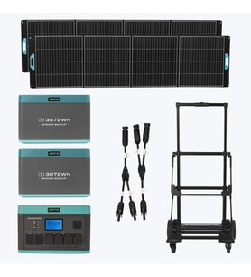 ANTFEA H2400 Pro +2 Ad BH2400 Batarya + 2 Ad 400W Panel + Taşıma Römorku + Paralelleme Kablosu