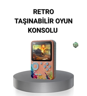 Retro Taşınabilir Oyun Konsolu 500 Klasik Oyunlu, 3.0 İnç Renkli Ekran