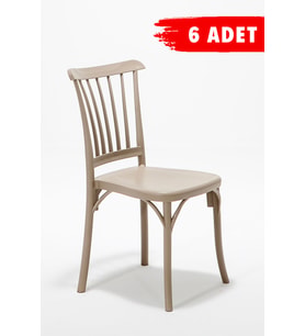 6 Adet Violet Cappucino Sandalye / Balkon-Bahçe-Mutfak