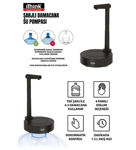 ITHINK ŞARJLI STANDTLI DAMACANA SU POMPASI WP-500 (D.Siyah)