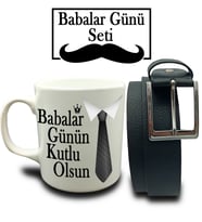 Babalar Gününe Özel Kupa & Kemer Hediye Seti