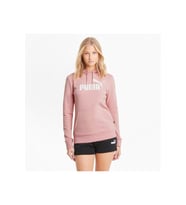 Puma Ess Cropped Logo Hoodie - Kadın Pembe Sweatshirt - 586791 80