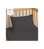 %100 Pamuk Bebek Yastık Kılıfı 35x45 cm (2 Adet) – Doğal & Yumuşak - Antrasit