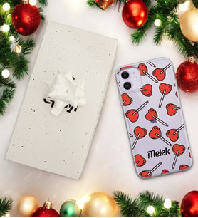 Candy Şeker Tasarımlı Kişiye Özel Şeffaf Telefon Kılıfı (Tüm Telefon Modelleri Mevcuttur.) - Hediye Kutulu
