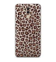 Huawei Mate 20 Lite Uyumlu Leopar Desenli Şeffaf Telefon Kılıfı