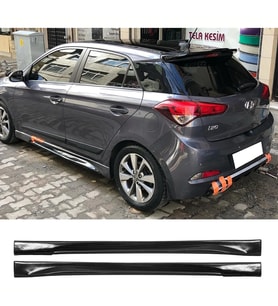 Hyundai i20 Çıkıntılı Yan Marşpiyel Seti Mat Siyah Plastik 2 Adet 2014 2015 2016 2017 2018