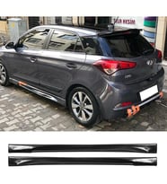 Hyundai i20 Çıkıntılı Yan Marşpiyel Seti Mat Siyah Plastik 2 Adet 2014 2015 2016 2017 2018