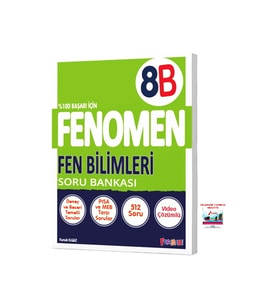 Fenomen Yayıncılık 2025-2026 8. Sınıf Fen Bilimleri Soru Bankası B Seviyesi Güncel Müfredat Video Çözümlü (Çok Renkli)