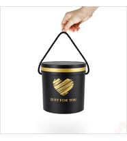 Just For You Silindir Hediye Kutusu 13 cm Küçük Boy – Siyah