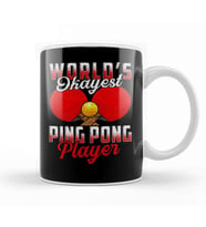 World's Okayest Ping Pong Player Pun Table Tennis Kupa Bardak Porselen