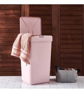 Motek MT-08  Mono Dokunmatik Çamaşır Sepeti 40 Litre Pembe