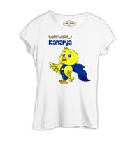 Aile - Yavru Kanarya Beyaz Kadın Tshirt