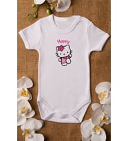 Kız Bebek Happy Organik Baskılı %100 Pamuklu