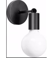 RİOLİGHT RETRO TEKLİ METAL APLİK (Siyah)