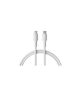 Remorax Coral Type C-C Power Delivery Hızlı Kablosu, Beyaz Kablo, Beyaz/Beyaz Uçlar (150 Cm)