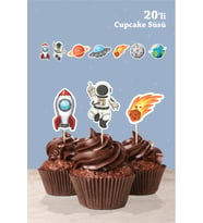 Uzay Temalı Doğum Günü * Cupcake Süsü '20li