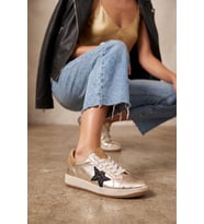 Beety 26BK248.777 Kadın Hakiki Deri Klasik Sneaker Altın