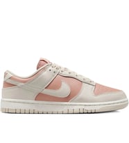 Nike Dunk Low Leather Unisex Sneaker Hakiki Deri Krem Pembe Spor Ayakkabı