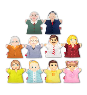 10 Parça Tox Aile Bireyleri El Kukla Set