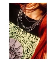 Arkadan Bağlamalı Şık Zincirli Choker Boyun Aksesuar (Kırmızı)