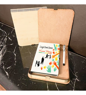 Sosyal Hizmet Uzmanı Ahşap Kutulu Defter Kalem Set