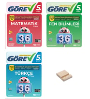 Nitelik 5. Sınıf Matematik Fen ve Türkçe 36 Haftalık Ders Föyleri 3lü Set + Telefon Standı