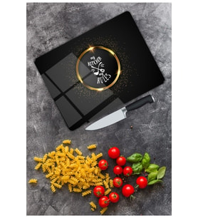 Siyah Cam Kesme  ve Sunum Tahtası 25 cm x 35 cm
