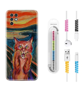 INFINIX Note 11 Pro Note 10 Hot 9 Play Kılıf Kablo Koruma Spiral Silikon Tablo Cat 1788