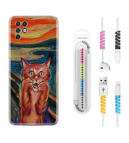 INFINIX Note 11 Pro Note 10 Hot 9 Play Kılıf Kablo Koruma Spiral Silikon Tablo Cat 1788
