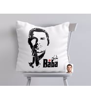 BK Gift Kişiye Özel Godfather Baba Tasarımlı Beyaz Yastık-6