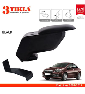 Fiat Linea 2007-2017 Delmesiz Çelik Ayaklı Siyah Kolçak Kol Dayama