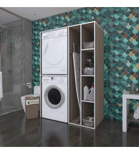Kenzlife çamaşır-kurutma makinesi dolabı alyusha crd 180*120*60 banyo kapaksız arkalıksız (Karışık)
